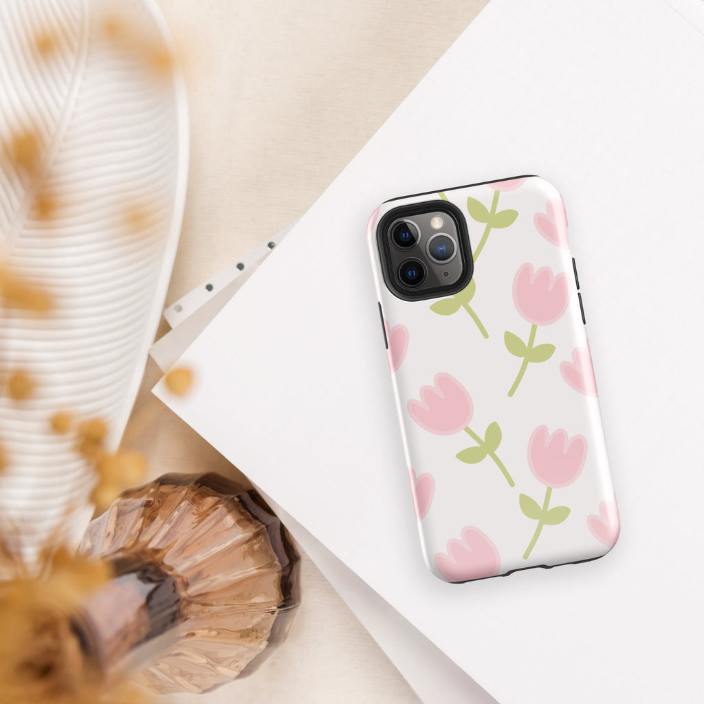 Shoppu Tulip Days Tough Phone Case for iPhone Glossy iPhone 11 Pro by The Kawaii Shoppu | The Kawaii Shoppu