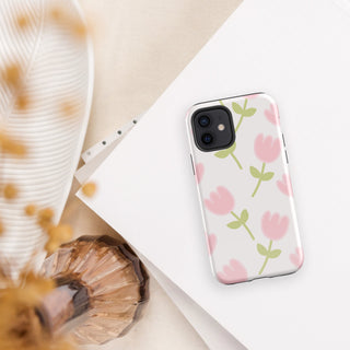 Shoppu Tulip Days Tough Phone Case for iPhone Glossy iPhone 12 by The Kawaii Shoppu | The Kawaii Shoppu