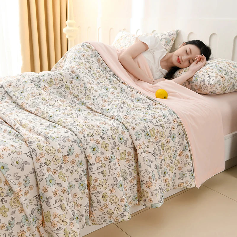 Silky Cooling Blanket – Double-Sided Ice Silk Summer Comforter