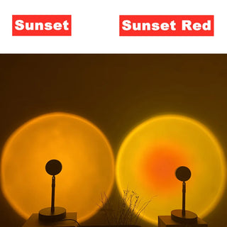Smart Bluetooth Sunset Projector Lamp – 16-Color LED Rainbow Night Light