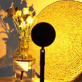 Smart Bluetooth Sunset Projector Lamp – 16-Color LED Rainbow Night Light