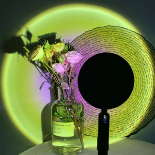 Smart Bluetooth Sunset Projector Lamp – 16-Color LED Rainbow Night Light