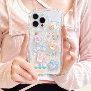 Smile Happy Day iPhone Cover with Charm Chain Lanyard Happy Bear Phone Cases & Covers by The Kawaii Shoppu | The Kawaii Shoppu