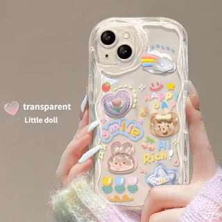Smile Happy Day iPhone Cover with Charm Chain Lanyard Happy Bear Phone Cases & Covers by The Kawaii Shoppu | The Kawaii Shoppu