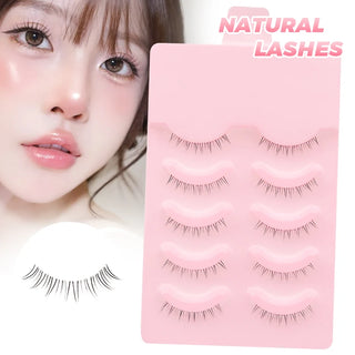 Soft Cross Wispy 5 Pairs Natural Lashes