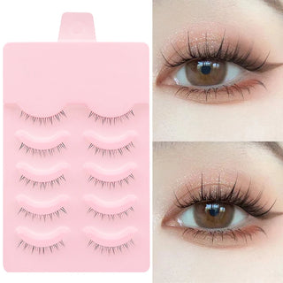 Soft Cross Wispy 5 Pairs Natural Lashes