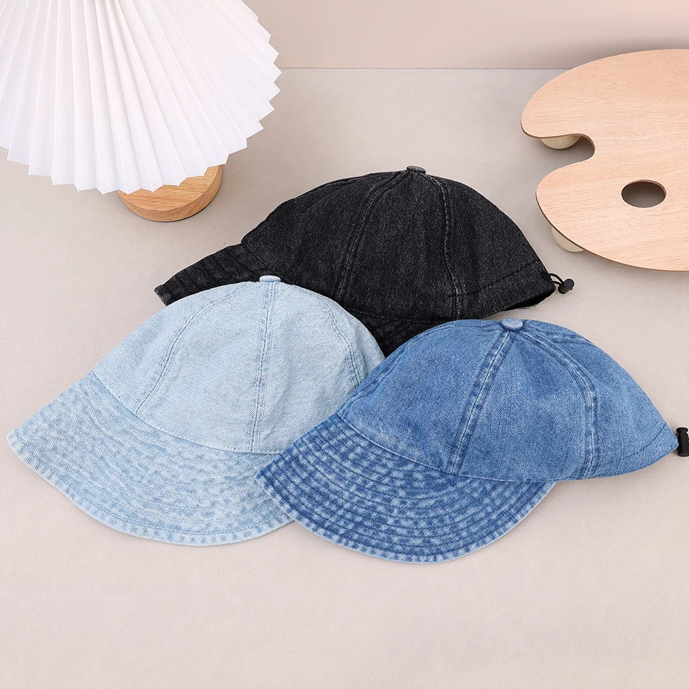 Summer Denim Sun Visor Korean INS Peak Cap Hat Adjustable Clothing and Accessories by The Kawaii Shoppu | The Kawaii Shoppu