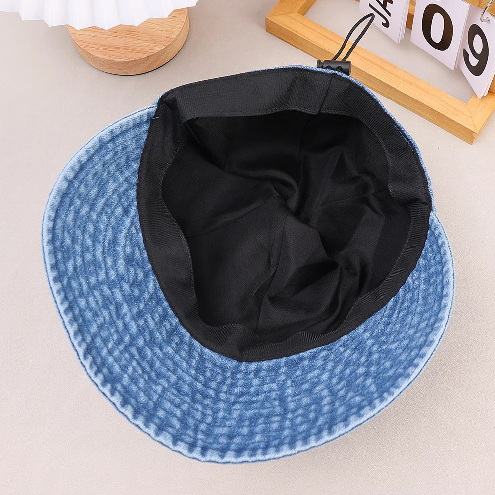 Summer Denim Sun Visor Korean INS Peak Cap Hat Adjustable Clothing and Accessories by The Kawaii Shoppu | The Kawaii Shoppu