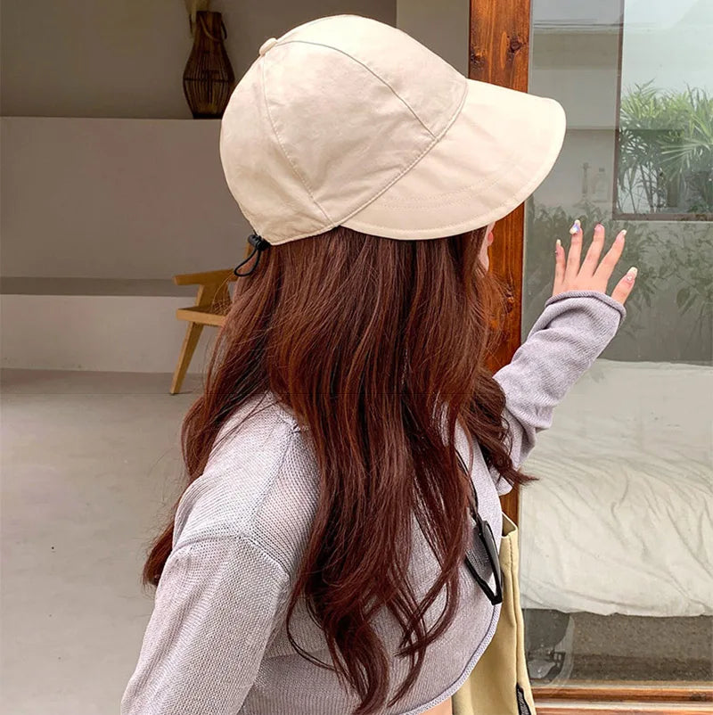 Summer Denim Sun Visor Korean INS Peak Cap Hat Adjustable Clothing and Accessories by The Kawaii Shoppu | The Kawaii Shoppu