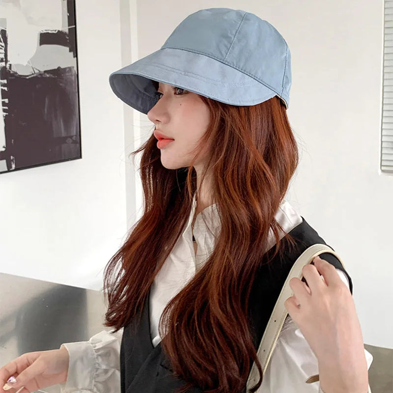 Summer Denim Sun Visor Korean INS Peak Cap Hat Adjustable Clothing and Accessories by The Kawaii Shoppu | The Kawaii Shoppu