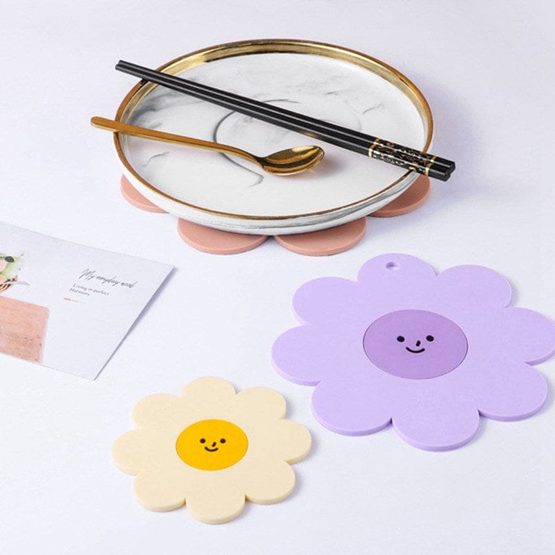 Sunflower PVC Heat Insulation Coaster Decor The Kawaii Shoppu