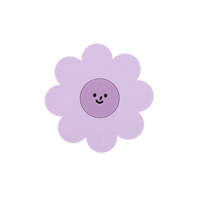 Sunflower PVC Heat Insulation Coaster Purple L Decor The Kawaii Shoppu