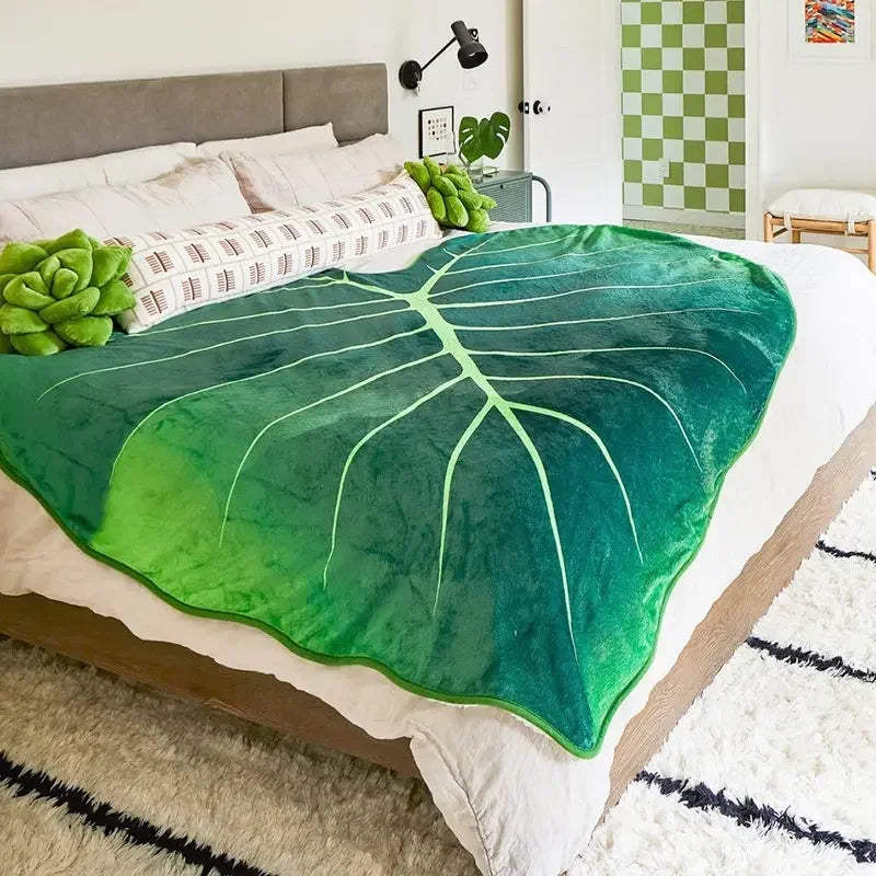 Super Soft Giant Leaf Blanket for Bed / Sofa Home & Garden by The Kawaii Shoppu | The Kawaii Shoppu