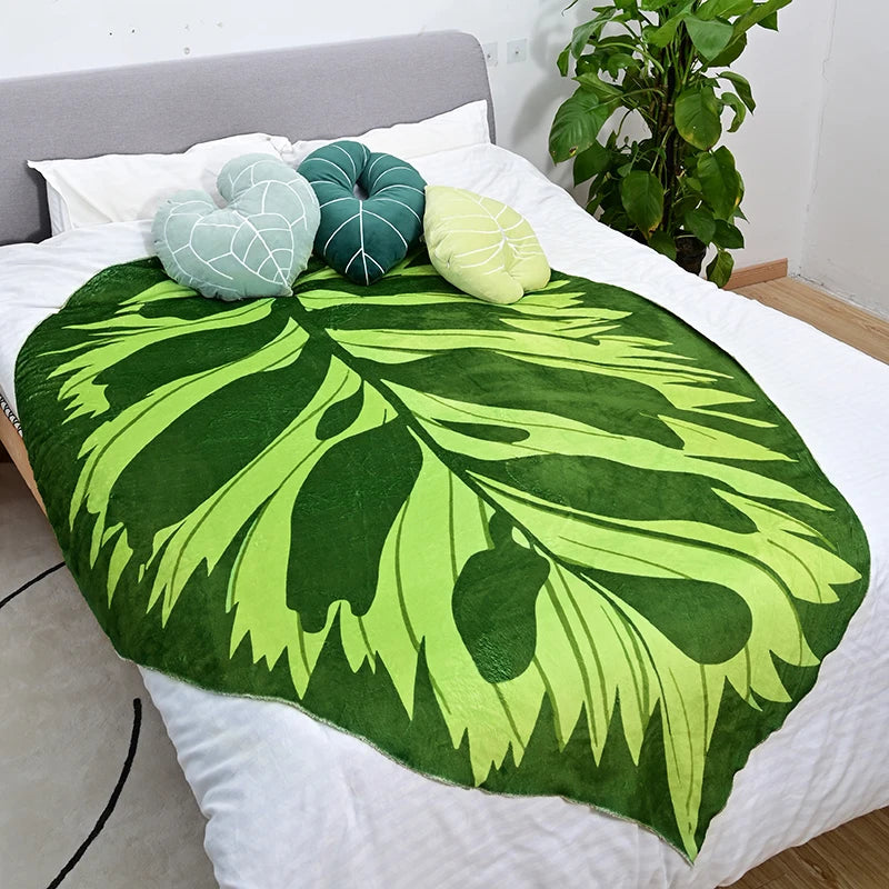 Super Soft Giant Leaf Blanket for Bed / Sofa Home & Garden by The Kawaii Shoppu | The Kawaii Shoppu