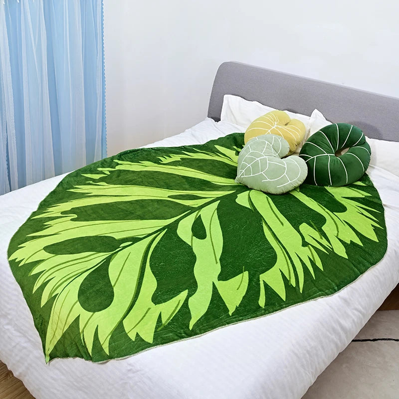 Super Soft Giant Leaf Blanket for Bed / Sofa Home & Garden by The Kawaii Shoppu | The Kawaii Shoppu