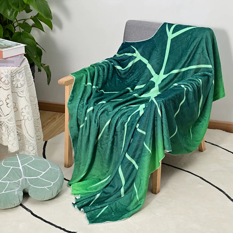 Super Soft Giant Leaf Blanket for Bed / Sofa Home & Garden by The Kawaii Shoppu | The Kawaii Shoppu