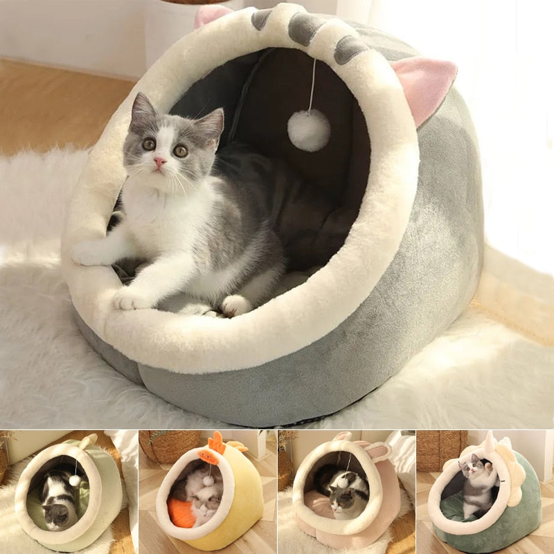 Sweet Cat Ear Bed Warm Pet Basket Pets by The Kawaii Shoppu | The Kawaii Shoppu