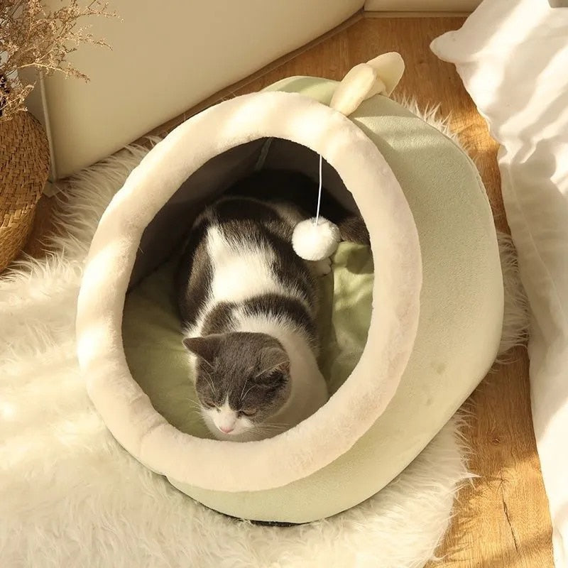 Sweet Cat Ear Bed Warm Pet Basket Pets by The Kawaii Shoppu | The Kawaii Shoppu