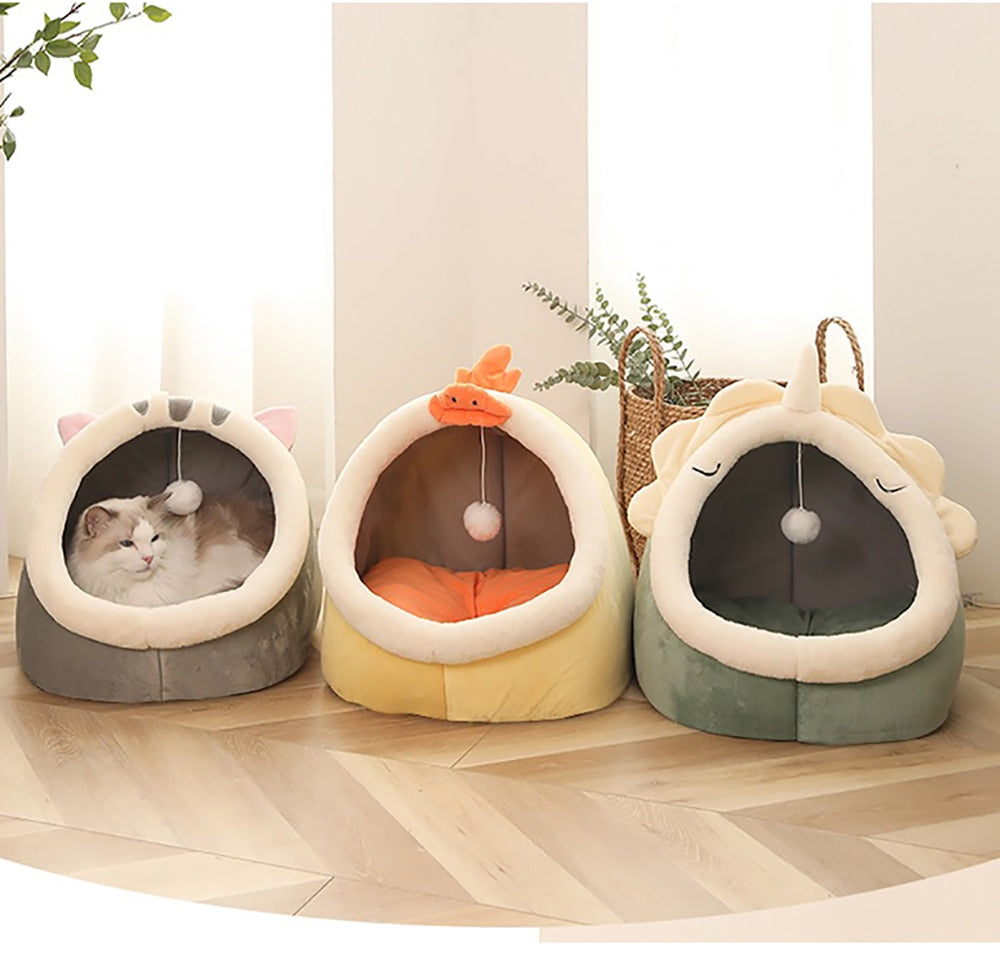 Sweet Cat Ear Bed Warm Pet Basket Pets by The Kawaii Shoppu | The Kawaii Shoppu