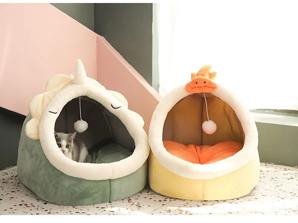 Sweet Cat Ear Bed Warm Pet Basket Pets by The Kawaii Shoppu | The Kawaii Shoppu