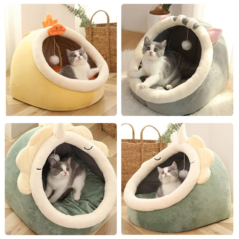 Sweet Cat Ear Bed Warm Pet Basket Pets by The Kawaii Shoppu | The Kawaii Shoppu