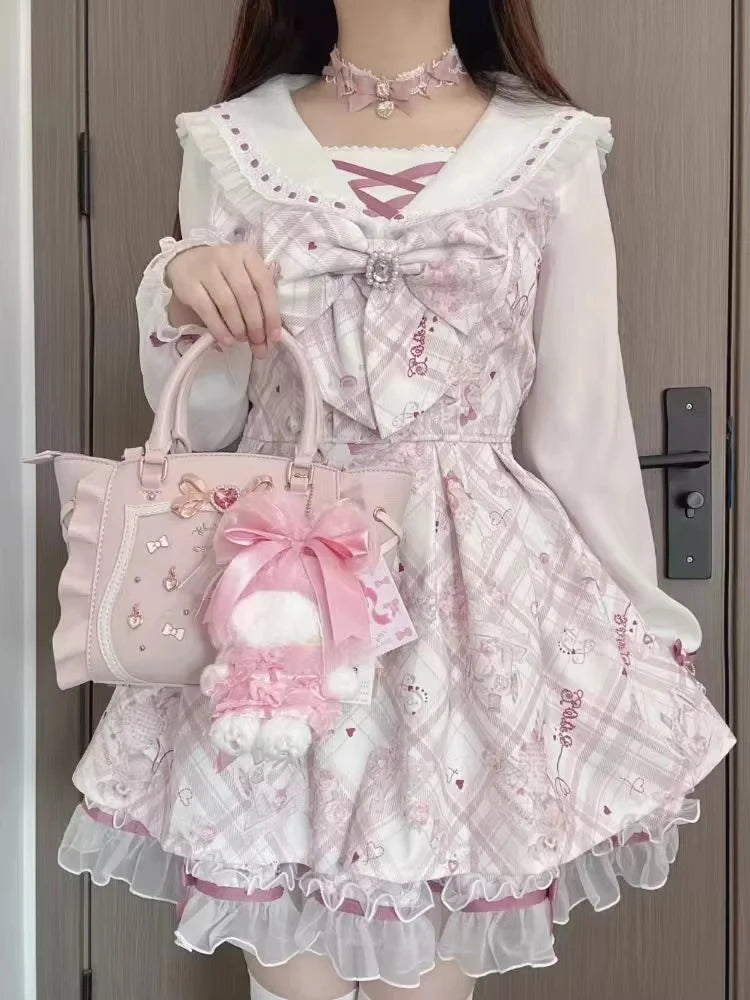 Sweet Pink Y2K Mini Dress White / M Sweet Pink Y2K Mini Dress White / M