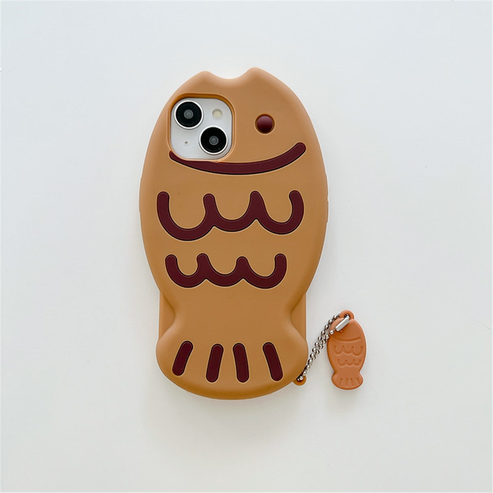 Taiyaki Kawaii Silicone iPhone Case Cover for iphone 11 with pendant Phone Cases & Covers by The Kawaii Shoppu | The Kawaii Shoppu