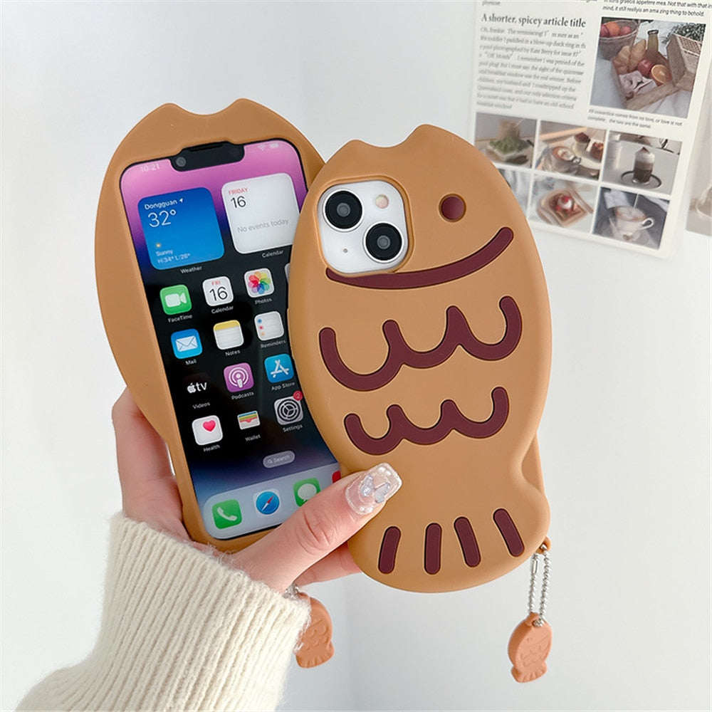 Taiyaki Kawaii Silicone iPhone Case Cover Phone Cases & Covers by The Kawaii Shoppu | The Kawaii Shoppu