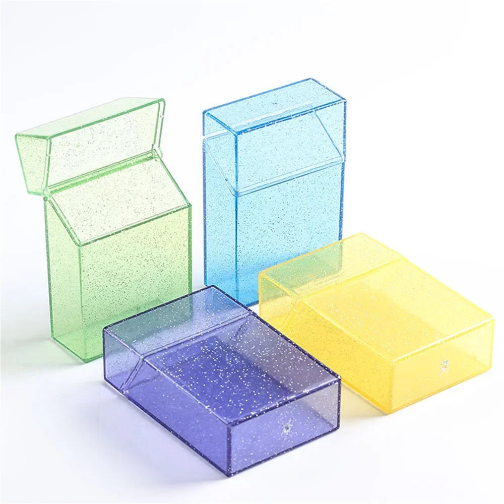 Transparent Glitter Photo Card Storage Box Holder Storage Boxes & Bins by The Kawaii Shoppu | The Kawaii Shoppu