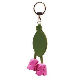 Tulip Leather Keychain Charm