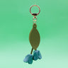Dark blue [tulip flowers] keychain bag charm