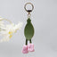 Pink [tulip flowers] keychain bag charm