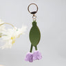 Purple [tulip flowers] keychain bag charm