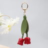 Red [tulip flowers] keychain bag charm