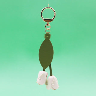 Tulip Leather Keychain Charm