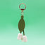 White [tulip flowers] keychain bag charm