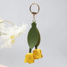 Yellow [tulip flowers] keychain bag charm