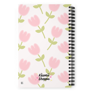 Tulip Spiral 140sheet Dotted Grid Notebook by The Kawaii Shoppu | The Kawaii Shoppu