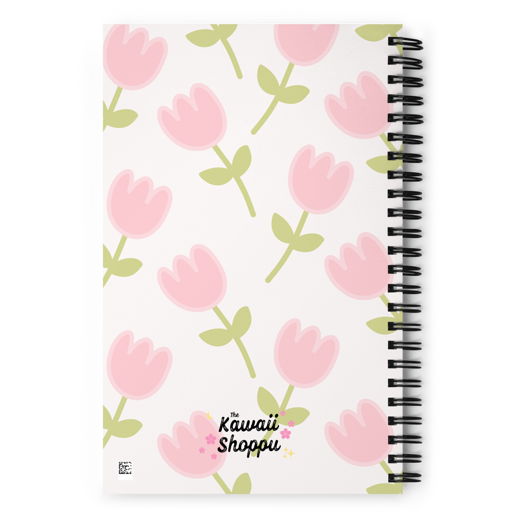 Tulip Spiral 140sheet Dotted Grid Notebook by The Kawaii Shoppu | The Kawaii Shoppu