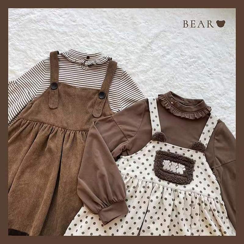 Vintage Kawaii Bear Dress Corduroy Clothing and Accessories The Kawaii Shoppu