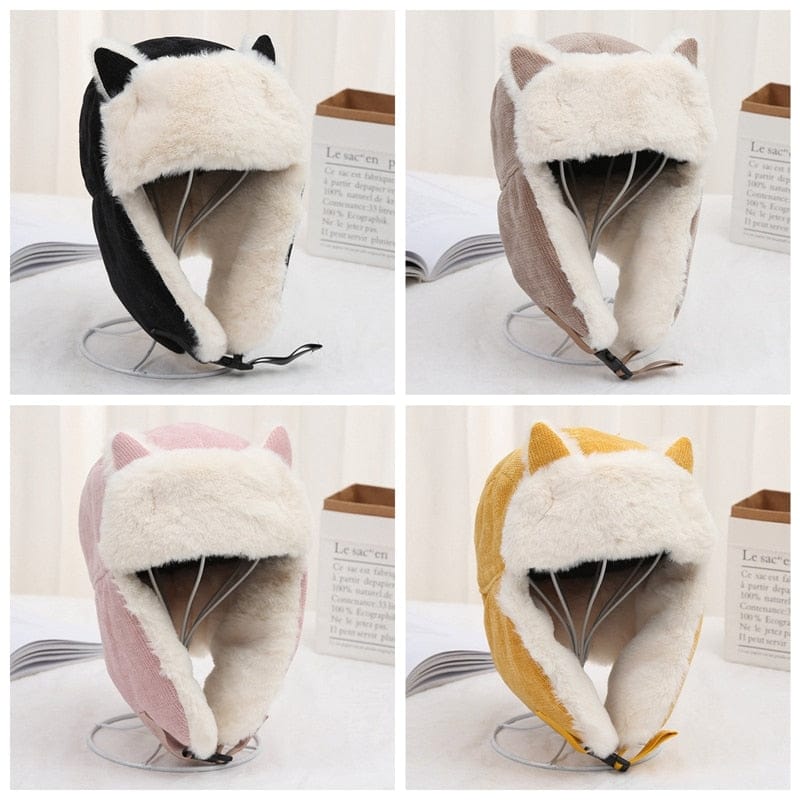 Warm Fluffy Cat Ear Winter Hat Fashion The Kawaii Shoppu