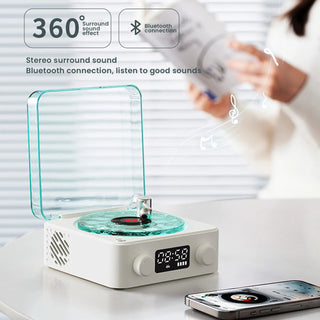 Waves Retro 'Vinyl Inspired' Bluetooth Speaker Electrical by The Kawaii Shoppu | The Kawaii Shoppu