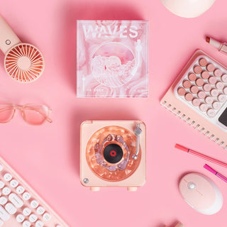 Waves Retro 'Vinyl Inspired' Bluetooth Speaker Electrical by The Kawaii Shoppu | The Kawaii Shoppu