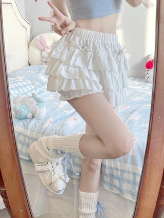 Y2K Sweet Ruffles Mini Skirt