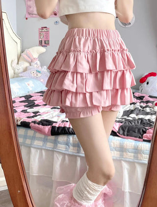Y2K Sweet Ruffles Mini Skirt