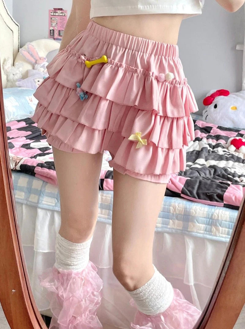 Y2K Sweet Ruffles Mini Skirt