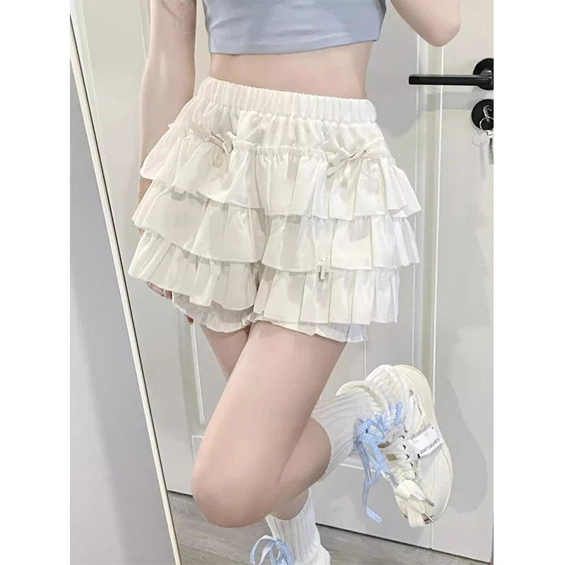 Y2K Sweet Ruffles Mini Skirt