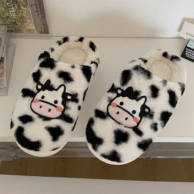 1 pair Kawaii Cow Slippers Cow 2 6.5-7 Shoes The Kawaii Shoppu