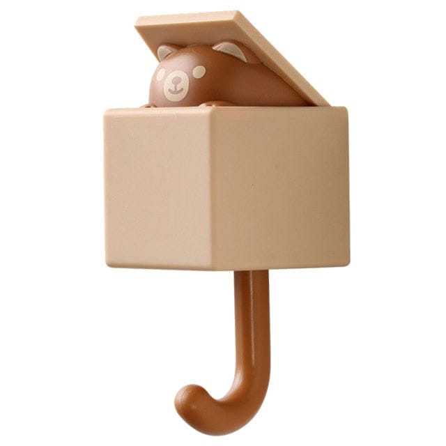1 PCS Creative Cute Cat Hook Light Brown Accessory The Kawaii Shoppu