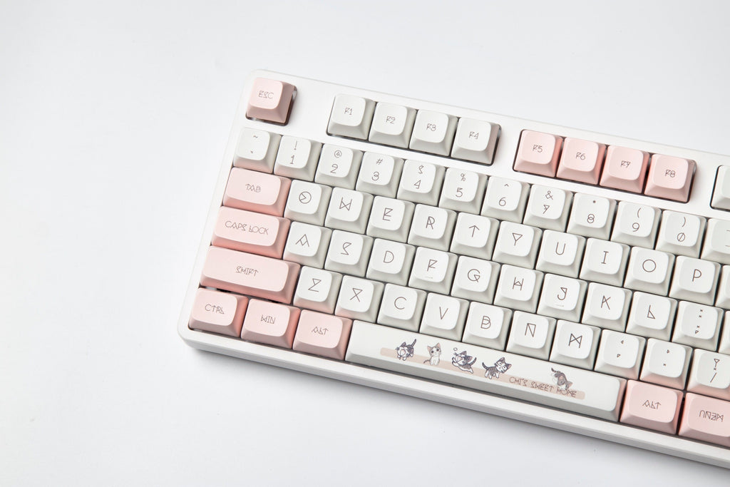 137 Kitty Cat Paw Pink Cute Kawaii XDA Keycaps Keyboard The Kawaii Shoppu